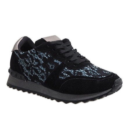 Sneakers nere con laccio G-100 nero 1