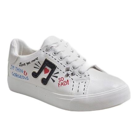 Sneakers bianche con un tocco di G-106 bianca 1