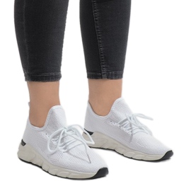 7766-Y scarpe sportive bianche bianco 1