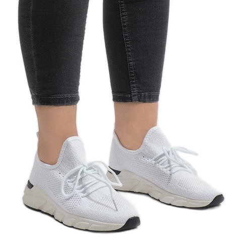 7766-Y scarpe sportive bianche bianca 1