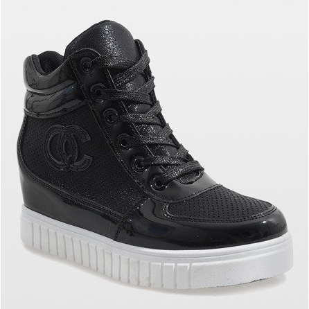 Sneakers nere sulla zeppa NB83P nero 1