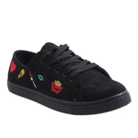 Sneakers nere timbro JX42 nero 1