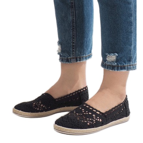 Sneakers JX57P in pizzo nero 1