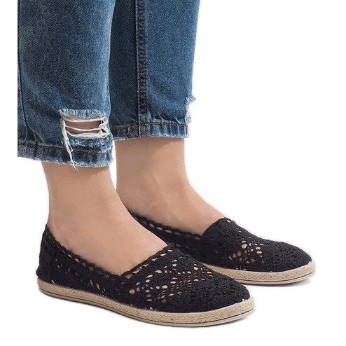 Sneakers JX57P in pizzo nero 2