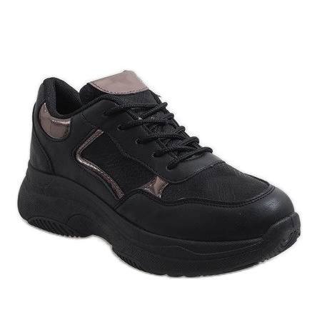 Scarpe sportive nere alla moda B318-17 nero 1