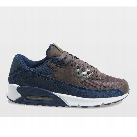 Scarpe sportive da uomo blu navy 8104 marrone 2