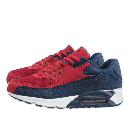 Scarpe sportive da uomo blu navy 8104 rosso multicolore 1