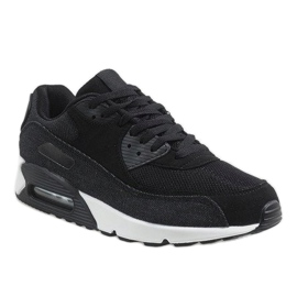Scarpe sportive da uomo nere 8104 nero 1