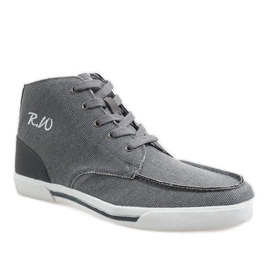 Scarpe alte eleganti grigie F10455 grigio 1