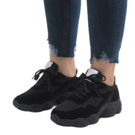 Scarpe sportive nere E-102 nero 1