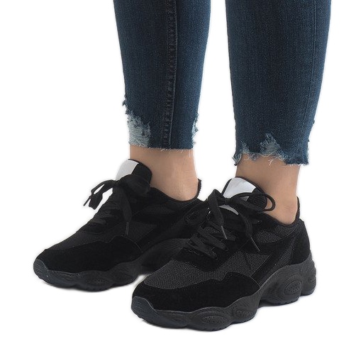 Scarpe sportive nere E-102 nero 1