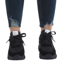 Scarpe sportive nere E-102 nero 2