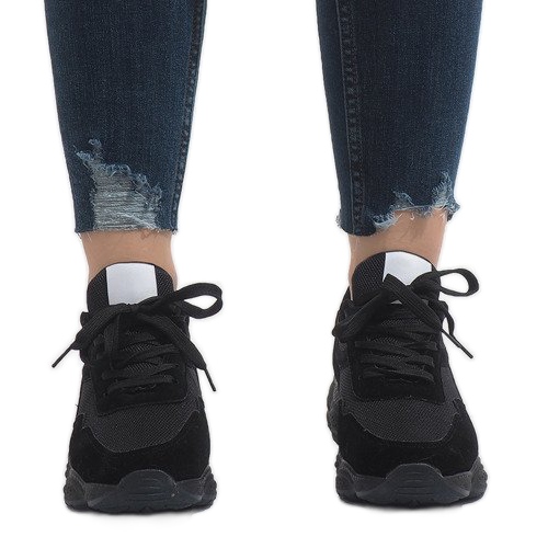 Scarpe sportive nere E-102 nero 2