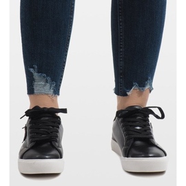 Sneakers nere cuore G-115 nero 2