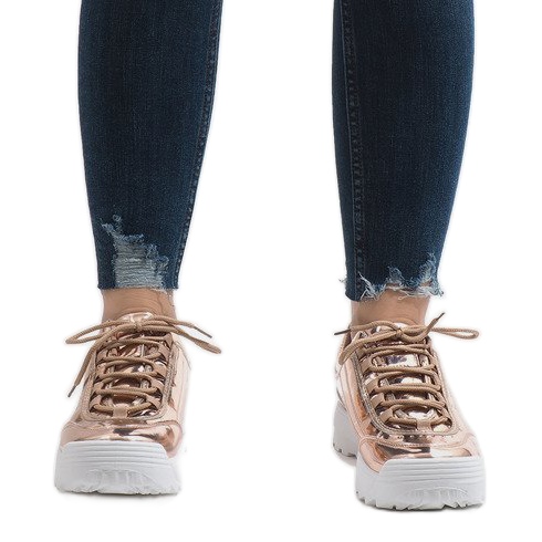 Scarpe sportive moda champagne 82017 giallo 2