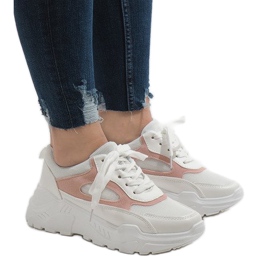 Scarpe sportive bianche alla moda PP-37 bianco 2