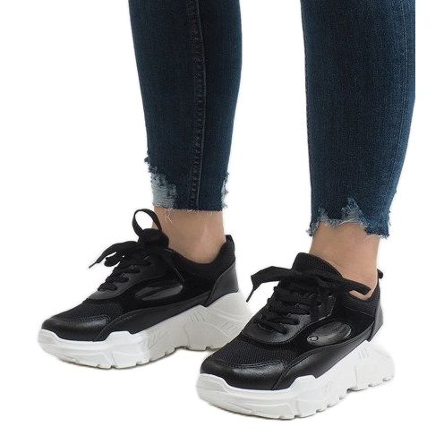 Scarpe sportive nere alla moda PP-37 nero 1
