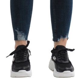 Scarpe sportive nere alla moda PP-37 nero 2