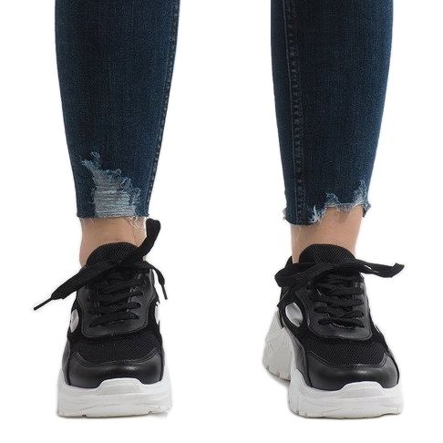 Scarpe sportive nere alla moda PP-37 nero 2
