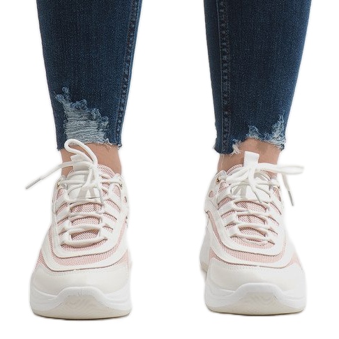 Scarpe sportive bianche alla moda BO-15 bianco 1