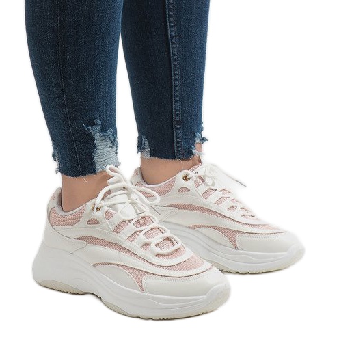 Scarpe sportive bianche alla moda BO-15 bianco 2