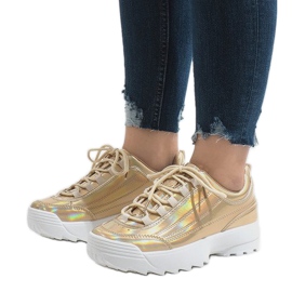 Scarpe sportive alla moda oro 82017 d'oro 1