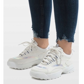 Scarpe sportive alla moda bianche BO-62 bianca 1