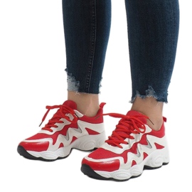 Scarpe sportive rosse alla moda KB-153 rosso 1