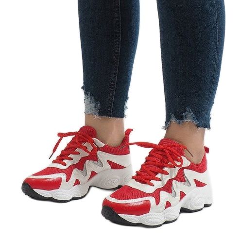 Scarpe sportive rosse alla moda KB-153 rosso 1