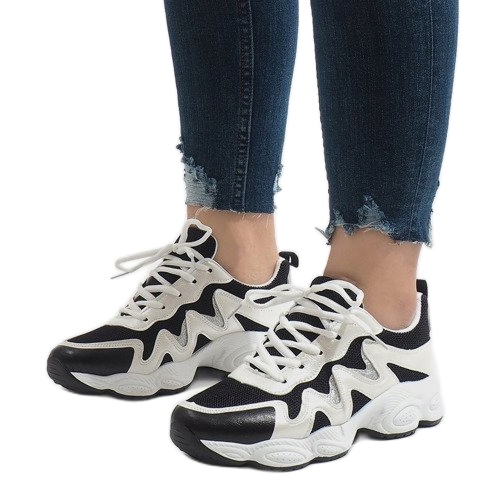 Scarpe sportive nere alla moda KB-153 nero 1