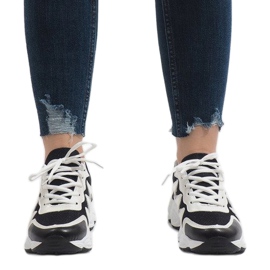 Scarpe sportive nere alla moda KB-153 nero 2