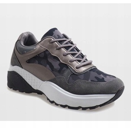 Scarpe sportive grigie alla moda, mimetiche LT013 grigio 1