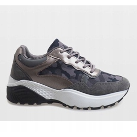 Scarpe sportive grigie alla moda, mimetiche LT013 grigio 2