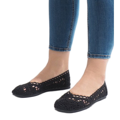 Sneakers nere in pizzo JX59P nero 1