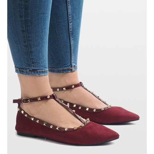 Ballerine bordeaux 127-13 rosso 2
