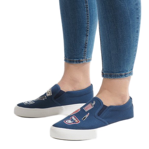 Sneakers slip-on blu navy NB102P 1