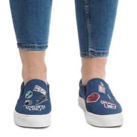 Sneakers slip-on blu navy NB102P 2