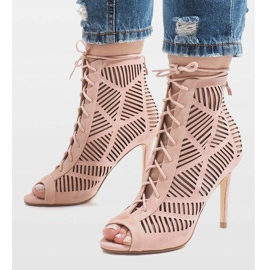 Stivali rosa su uno spillo 1610-225 1