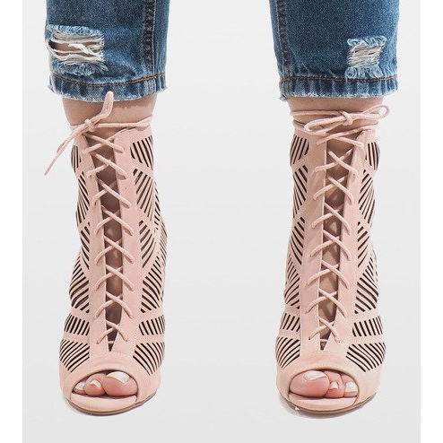 Stivali rosa su uno spillo 1610-225 2