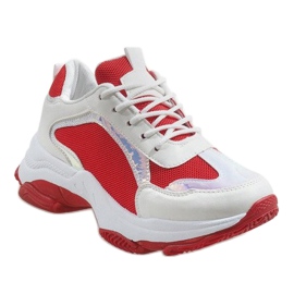 Scarpe sportive rosse alla moda 2018-6 bianca rosso 1