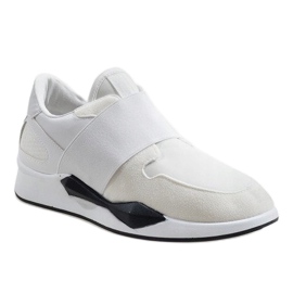 Sneakers bianche in lycra R371 bianco 1