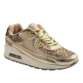 Scarpe sportive oro lucido B64-1 d'oro 1