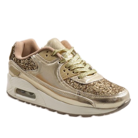 Scarpe sportive oro lucido B64-1 d'oro 1