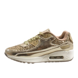 Scarpe sportive oro lucido B64-1 d'oro 2