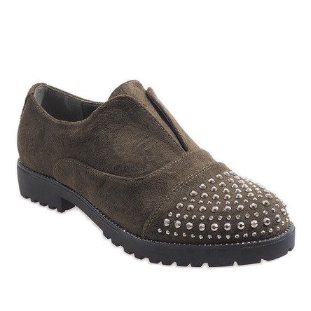 Scarpe slip-on verdi con 22-2 borchie multicolore verde 1