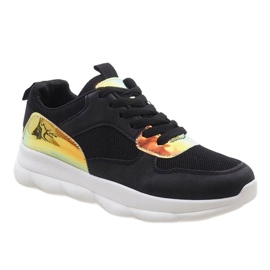 Scarpe sportive nere alla moda W-3097 nero 1