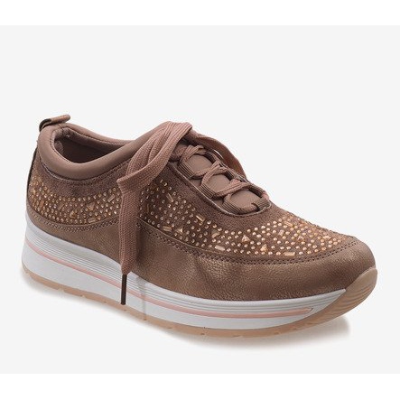 Sneakers sportive rosa sulla piattaforma F-2831 1