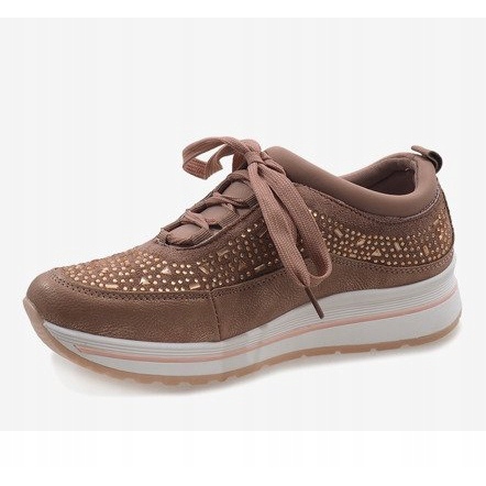 Sneakers sportive rosa sulla piattaforma F-2831 2