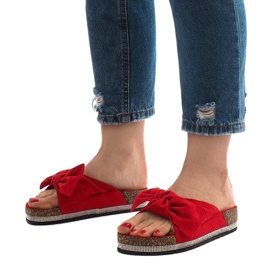 Pantofole rosse con fiocco N-33 rosso 1