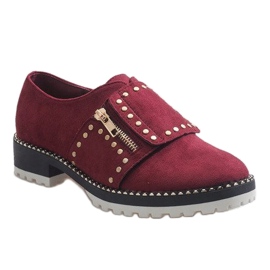 Slip-on bordeaux con borchie U-6249 rosso 1